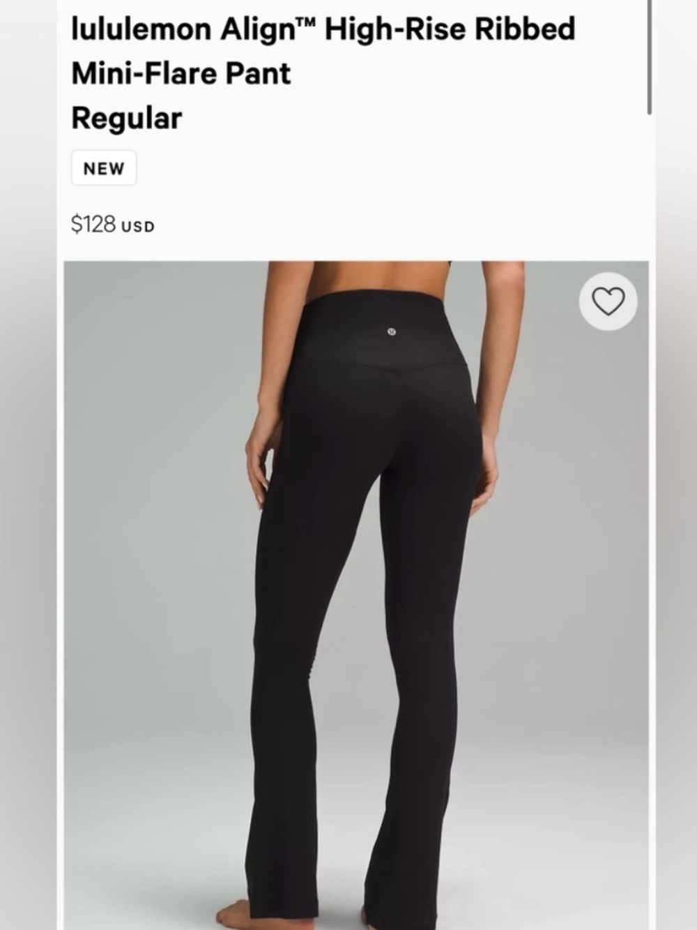 Lululemon Align High Rise Ribbed mini flare pants size 6 - Picture 3 of 12